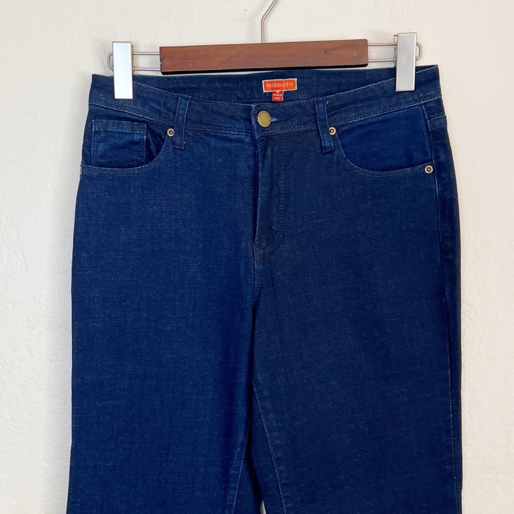 •MODCLOTH• Dark Wash Wide Leg Jeans Size Medium (6-8) - Picture 5 of 13